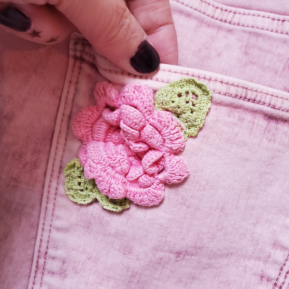 Universal Threads Upcycled Embellished Stretch Pi… - image 8